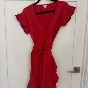Madewell Red Wrap Dress